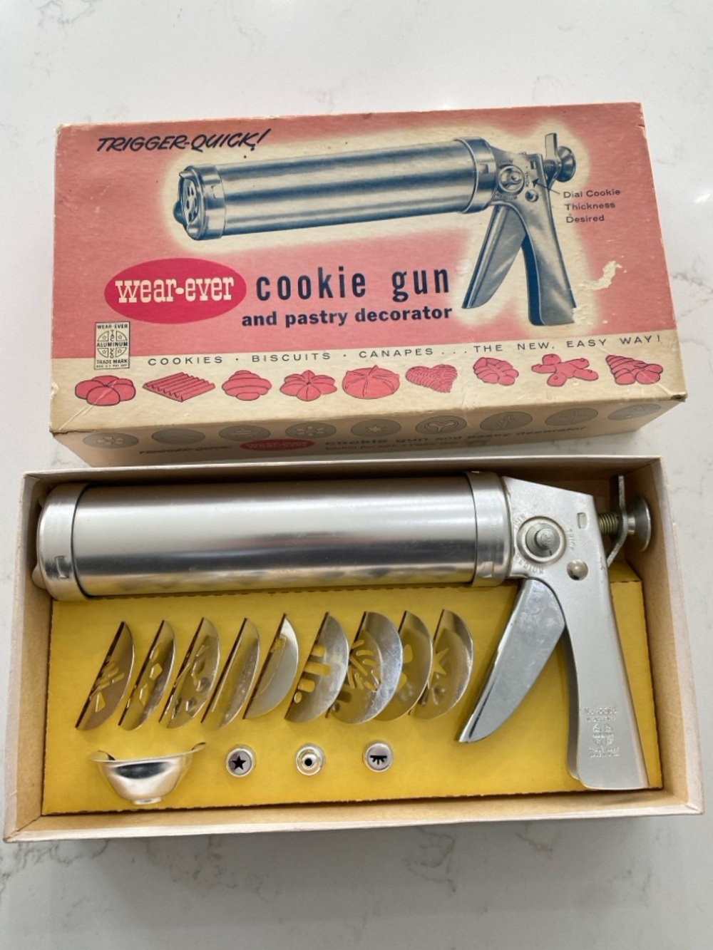 Vintage Wear-Ever Cookie Gun and Pastry Decorator With Original Box - 1950's